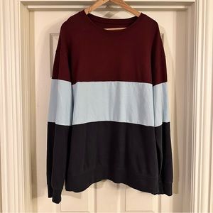 Men’s Original Use Colorblock Lightweight Pullover Sweatshirt Top Size XL
